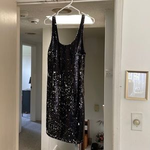 Black Sequin Dress